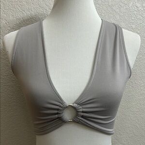 Lot of 3 Sleeveless Crop Top (Gray, Brown, Pink)